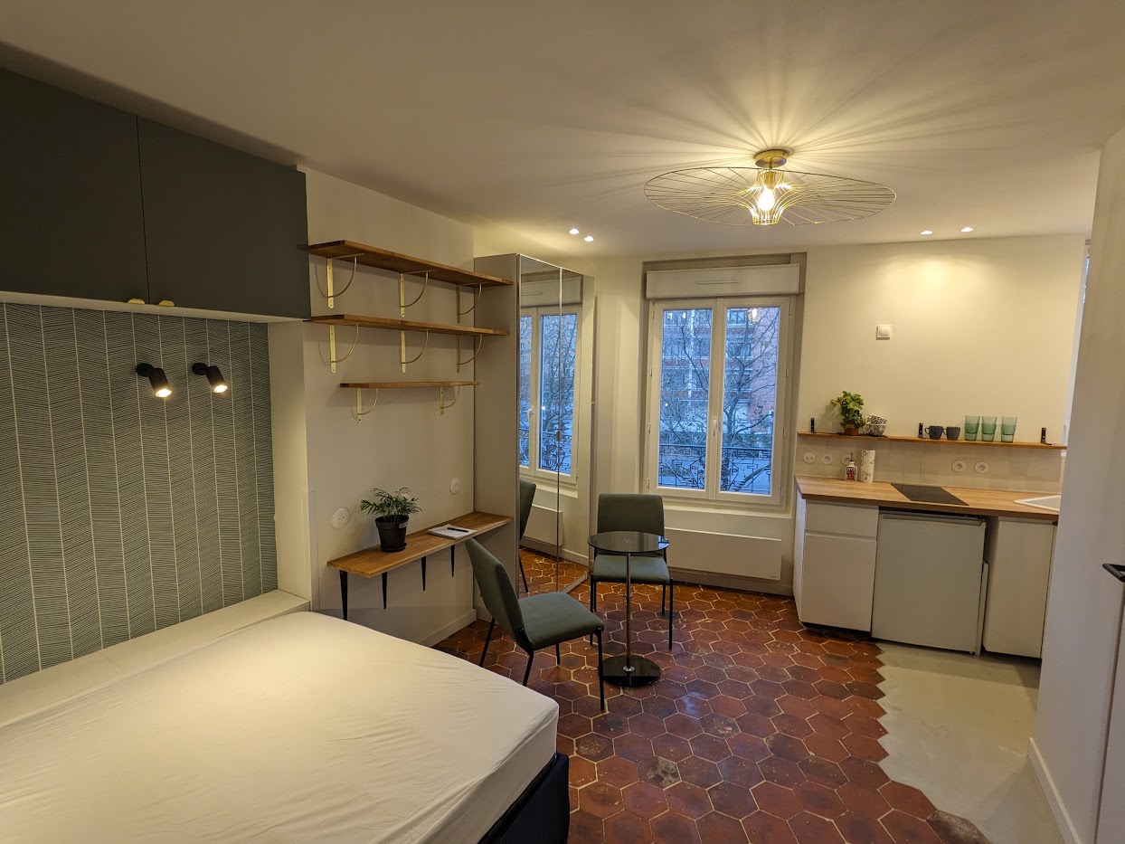 Rénovation complète d'un studio, après les travaux